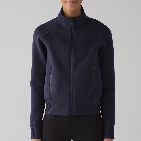 lululemon athletica Jackets & Blazers - LULULEMON NTS BOMBER JACKET IN MIDNIGHT NAVY- SIZE 8- LIKE NEW 🏃‍♀️